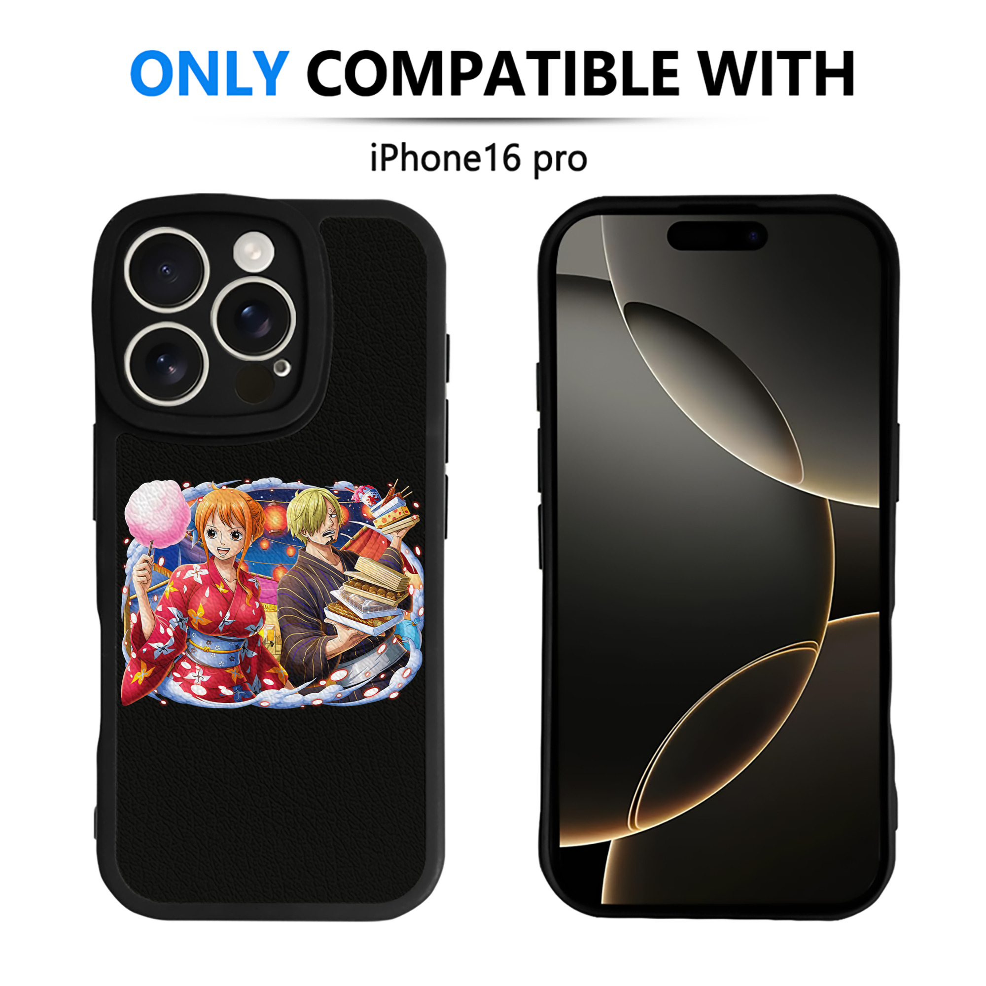 （画像用） ワンピース サンジ ONE PIECE Sanji 【iPhone 16シリーズ対応】シリコンスマホケース（レザー調） 材質：シリコン